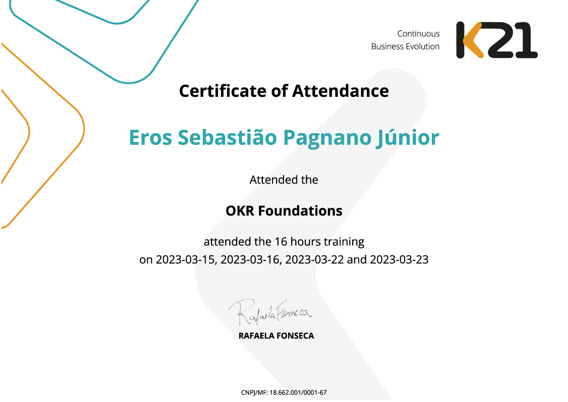 Certificado K21